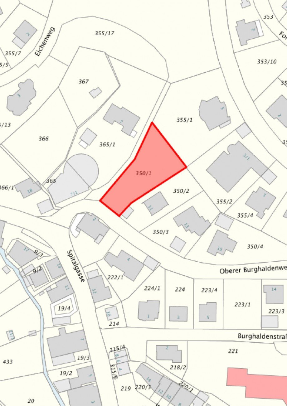 Lageplan Wohngrundst�ck Alpirsbach