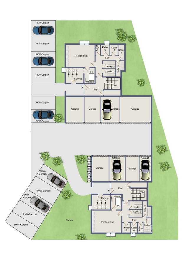 Untergeschoss Mehrfamilienhaus Dornstetten