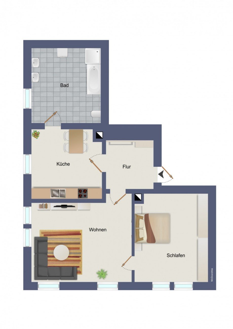 Grundriss Erdgeschosswohnung Freudenstadt