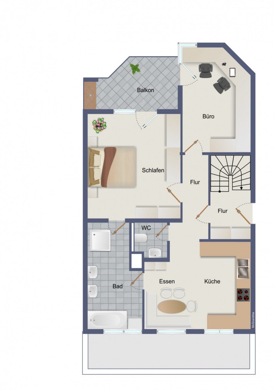 Grundriss 3. OG Maisonettewohnung Freudenstadt