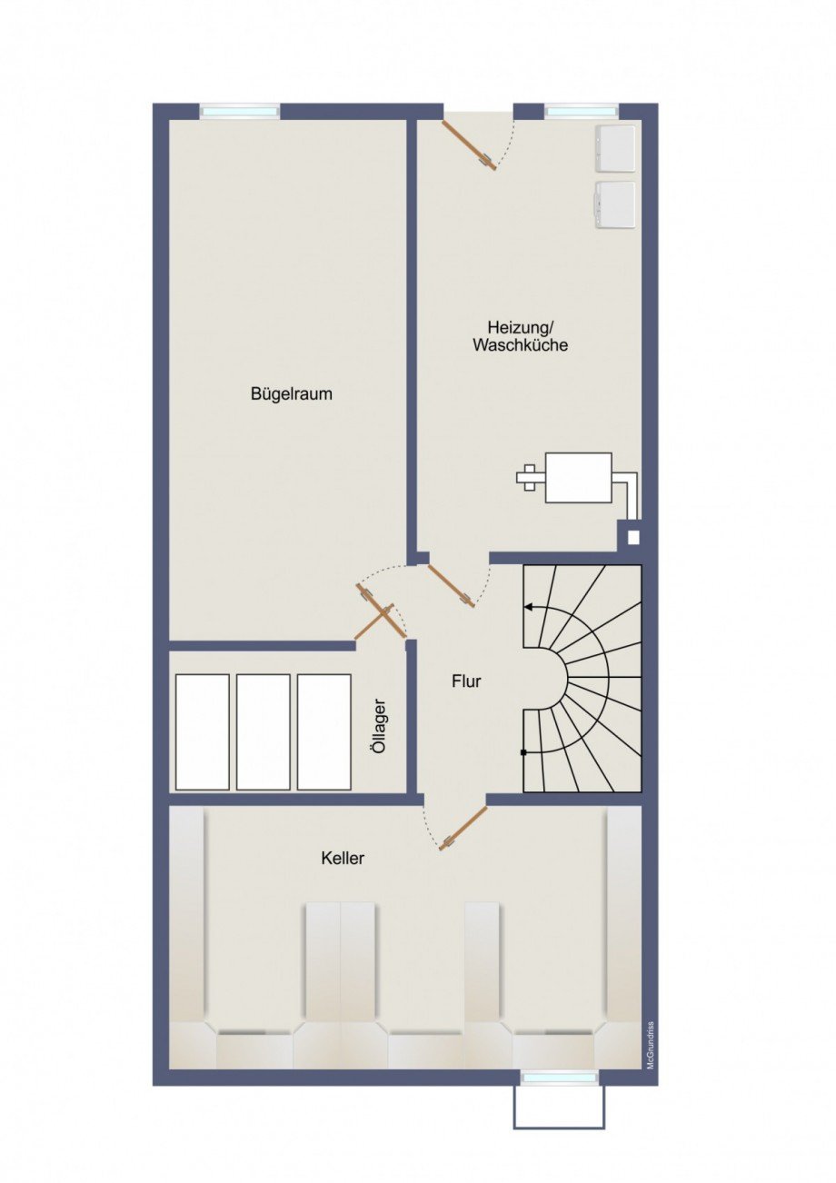 Grundriss UG Reihenendhaus Dornstetten