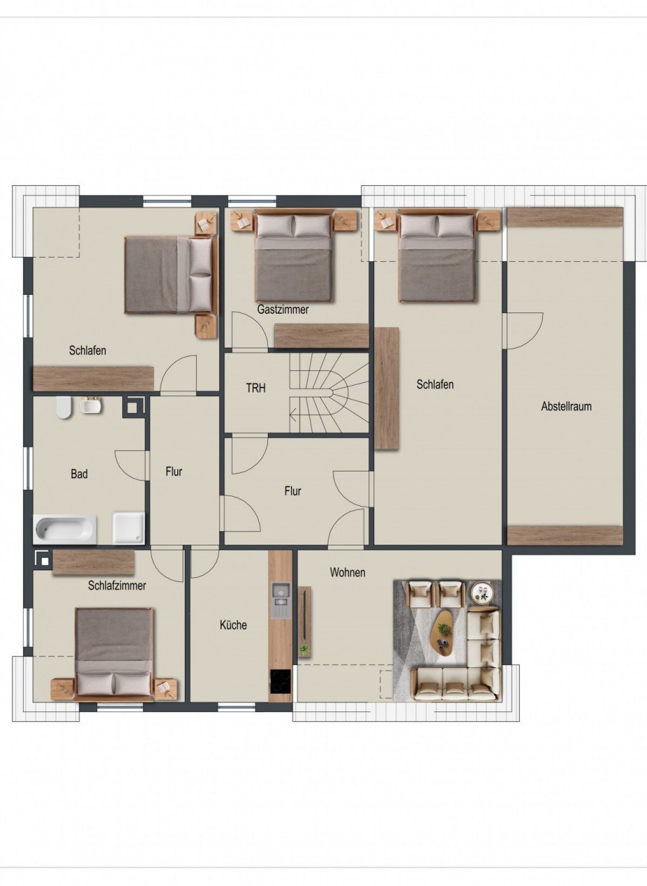 Grundriss DG Mehrfamilienhaus Pfalzgrafenweiler