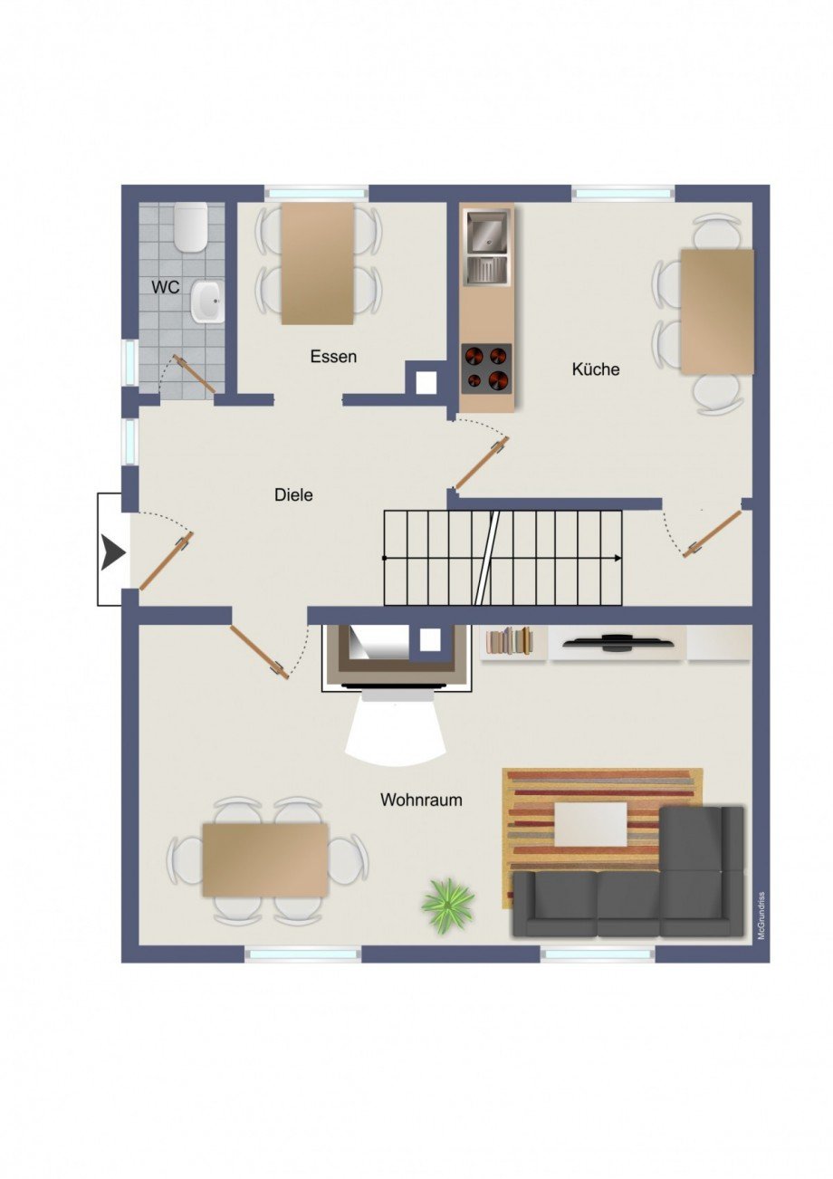 Grundriss EG Doppelhaush�lfte Freudenstadt