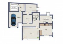 Grundriss EG Wohnhaus mit ehemaligem Ladengesch�ft in Wittendorf zu verkaufen!