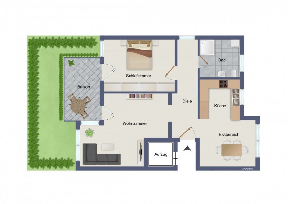 Grundriss Erdgeschosswohnung Freudenstadt