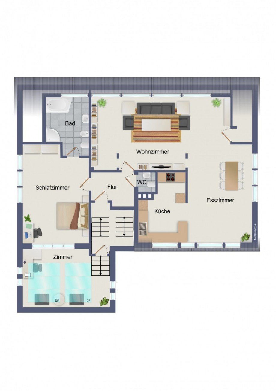 Grundriss Dachgeschosswohnung Freudenstadt