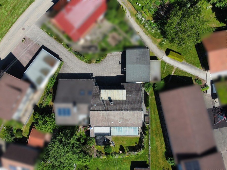Geb�udeansicht Vogelperspektive Einfamilienhaus Baiersbronn