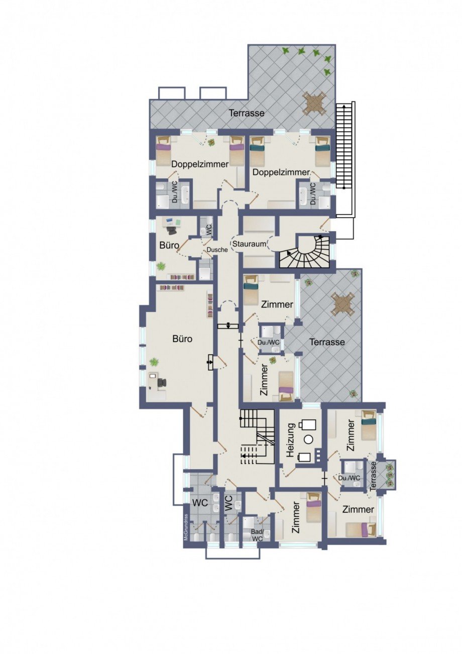 Grundriss Wiesenhaus 1.UG Renditeobjekt Freudenstadt