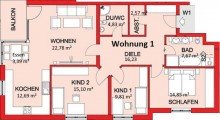 Grundriss Lignum Dornstetten: Hochwertige 4-Zimmer-Wohnung in Dornstetten mit ca. 108 m�