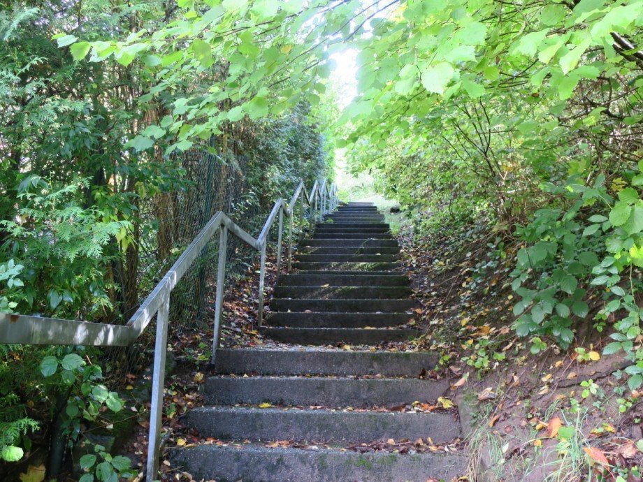 Treppe entlang der Westseite Wohngrundst�ck Alpirsbach
