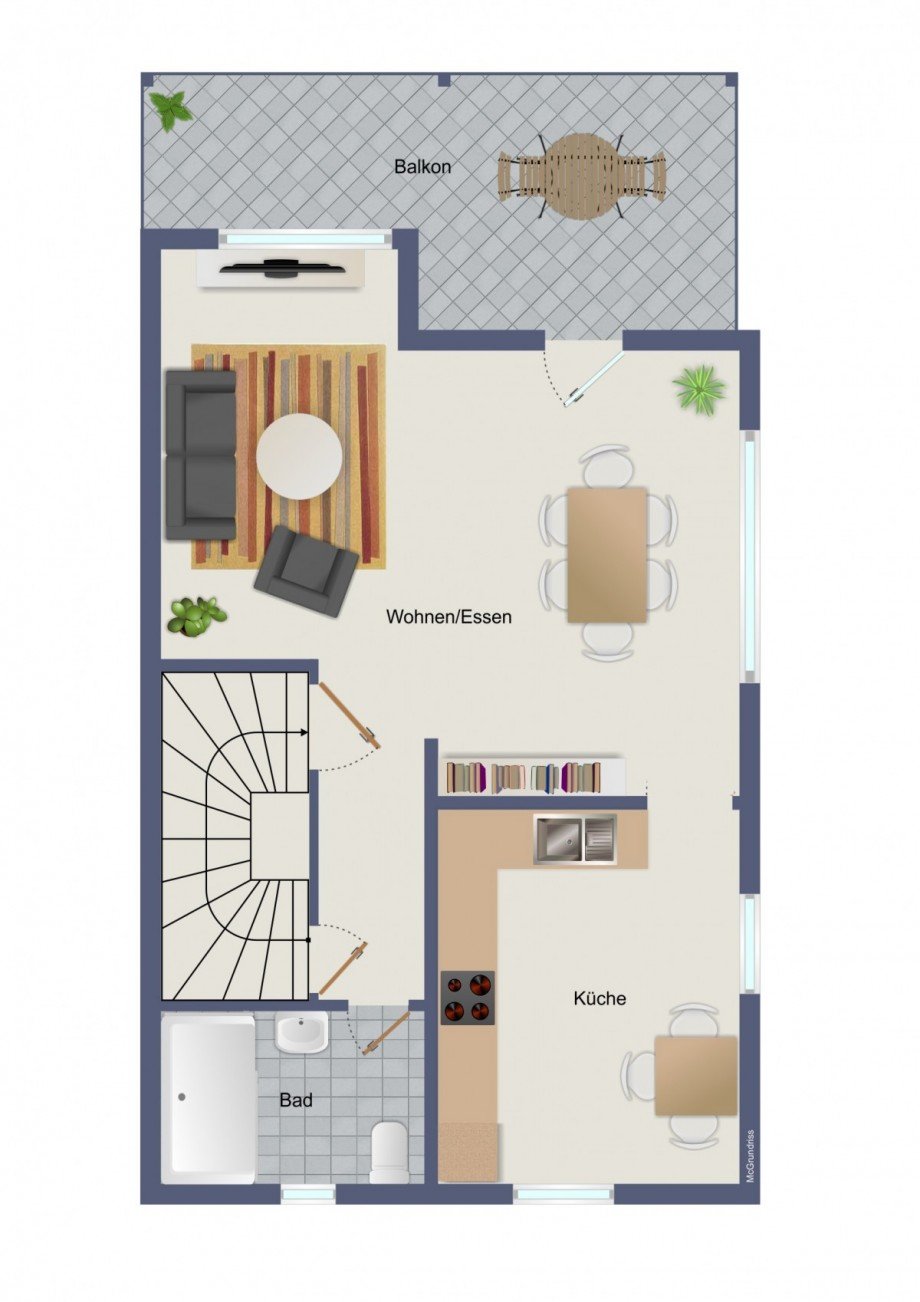 Grundriss OG Reihenendhaus Baiersbronn
