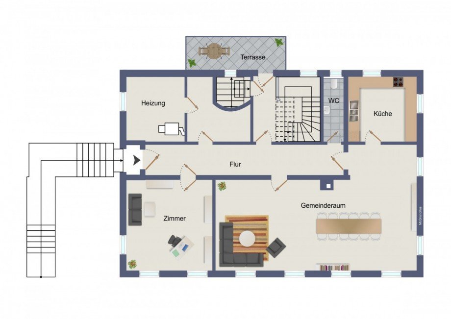 Grundriss EG Einfamilienhaus Seewald