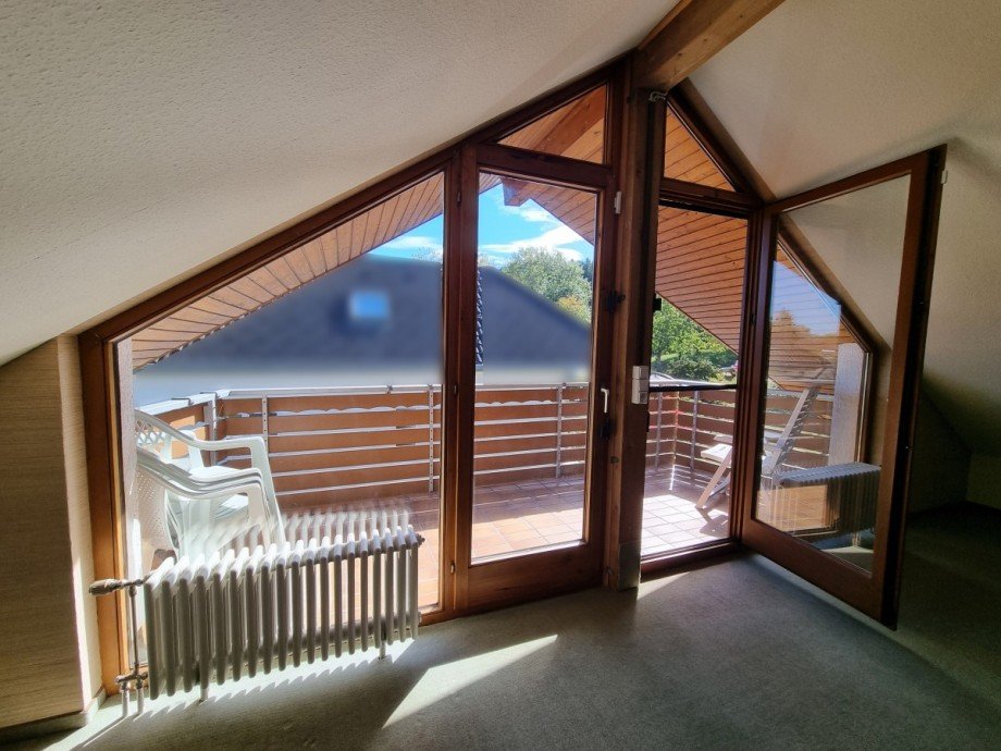 Blick vom Atelier auf Balkon Einfamilienhaus Freudenstadt
