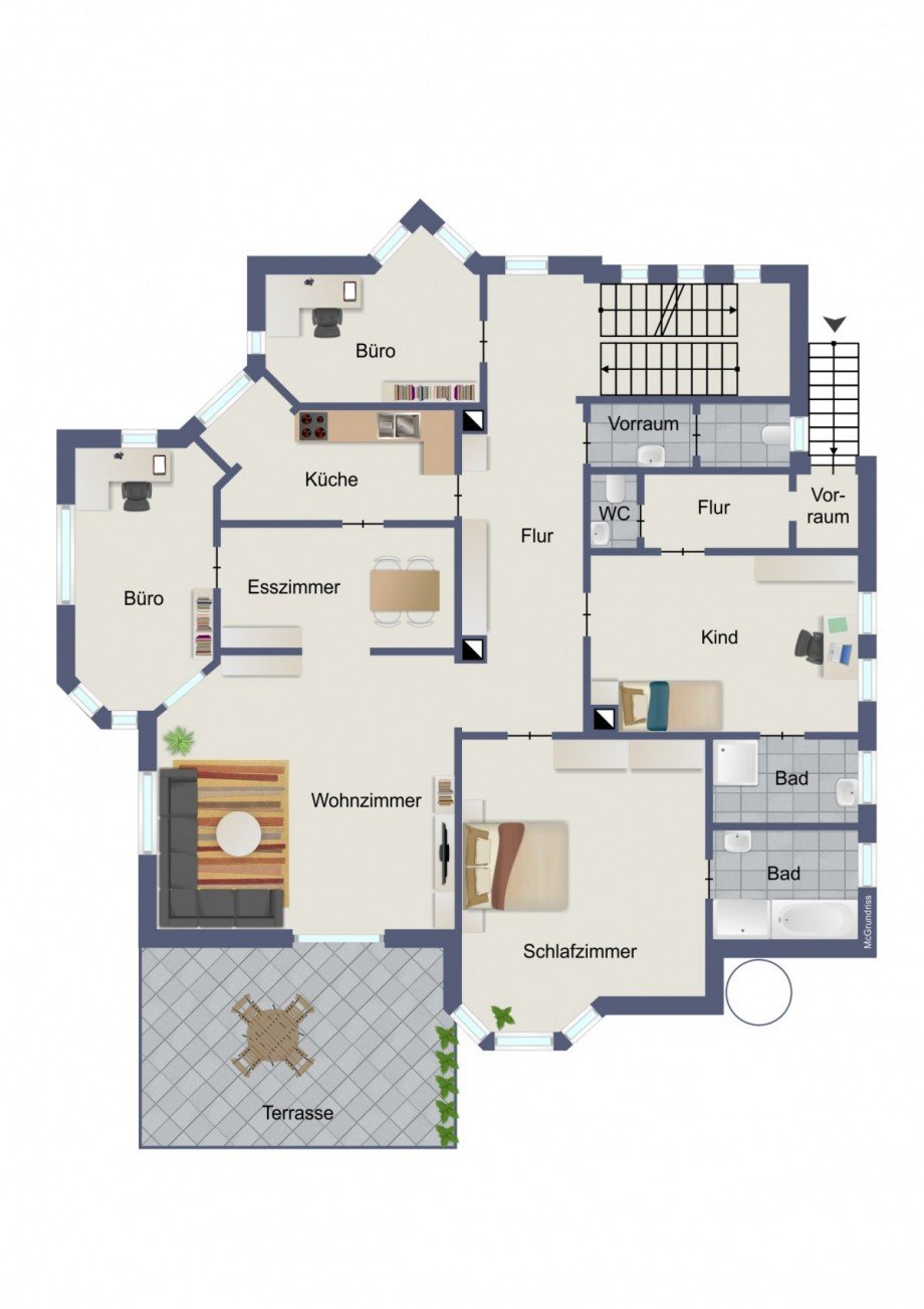 Grundriss Obergeschoss Einfamilienhaus Dornstetten