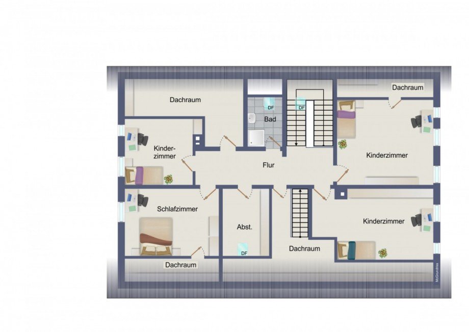 Grundriss DG Einfamilienhaus Seewald